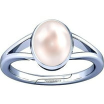 Divya Shakti 3.25-3.50 Carat Pearl / Moti Gemstone Silver Adjustable Ring for Mens & Womens