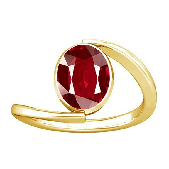 Divya Shakti 3.25-3.50 Carat Ruby Manik Manikya Gemstone Panchdhatu Ring for Women