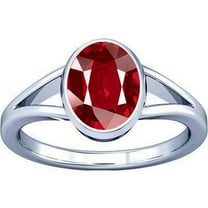 Divya Shakti 3.25-3.50 Carat Ruby Manik Manikya Gemstone Silver Ring For Men & Women