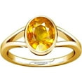thumbnail image 1 of Divya Shakti 3.25-3.50 Carat Yellow Sapphire Pukhraj Gemstone Panchdhatu Adjustable Ring for Mens & Womens, 1 of 5