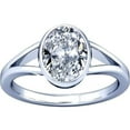 thumbnail image 1 of Divya Shakti 4.25-4.50 Carat American Diamond Oval Zircon Siver Ring For Men & Women, 1 of 5
