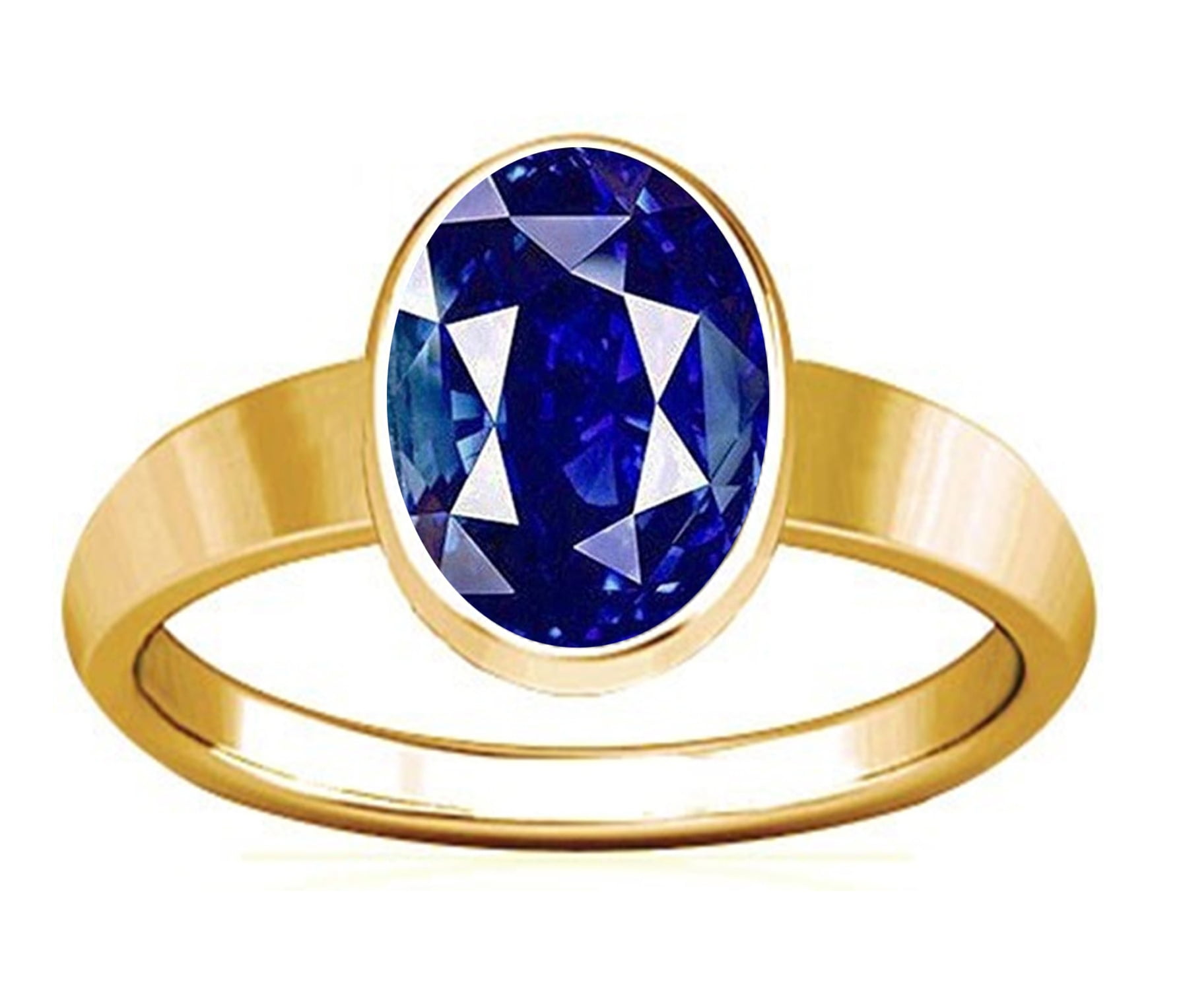 Buy SONIYA GEMS 16.25 Ratti (AA++) Certified Blue Sapphire Ring (Nilam/Neelam  Stone Silver Plated Ring)(Size 20 to 23) for Men and Woman at Amazon.in