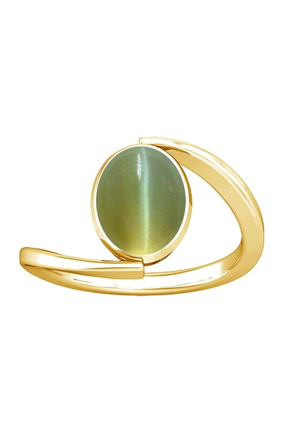 4.25-4.50 Carat Cat's eye Lehsuniya Gemstone Panchdhatu Ring for Women