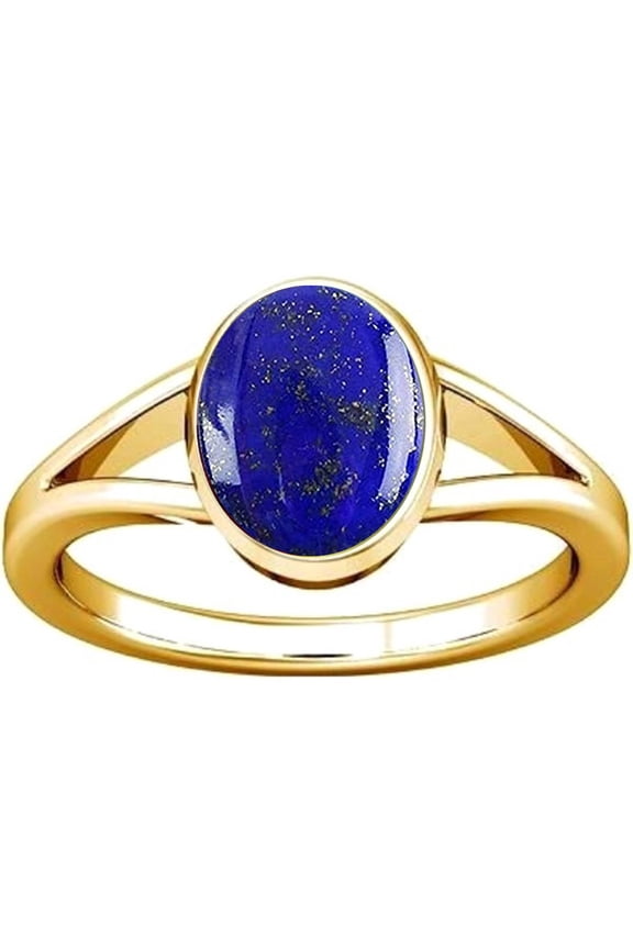4.25-4.50 Carat Lapis Lazuli Lajward Gemstone Panchdhatu Ring For Men & Women