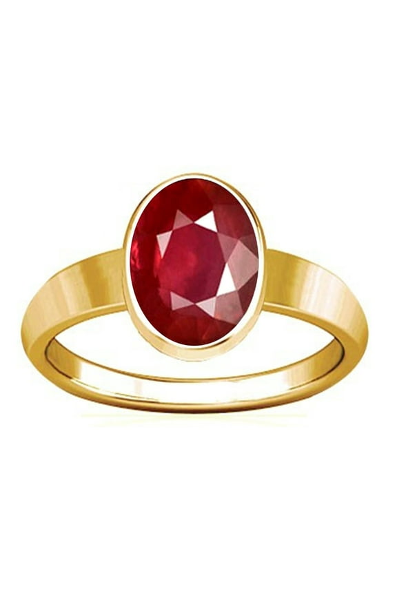 4.25-4.50 Carat Ruby Plain Design Ring (Maanik/Manikya Stone Panchadhatu Plain Design Ring)(4)