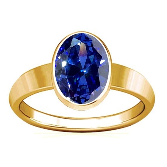 Divya Shakti 4.25-4.50 Carat Tanzanite Stone Panchadhatu Plain Design Ring(11)
