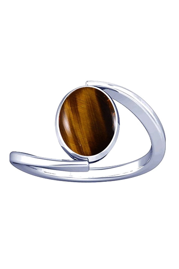 4.25-4.50 Carat Tiger's eye Chitti Gemstone Silver Ring for Women
