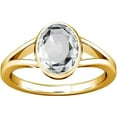 thumbnail image 1 of Divya Shakti 4.25-4.50 Carat White Sapphire Safed Pukhraj Gemstone Panchdhatu Alloy Ring for Mens & Womens (4.25), 1 of 5