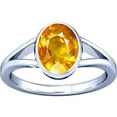thumbnail image 1 of Divya Shakti 4.25-4.50 Carat Yellow Sapphire Pukhraj Gemstone Silver Ring For Men & Women, 1 of 5