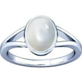 thumbnail image 1 of Divya Shakti 5.25-5.50 Carat Moonstone Chandramani Gemstone Silver Ring For Men & Women, 1 of 5
