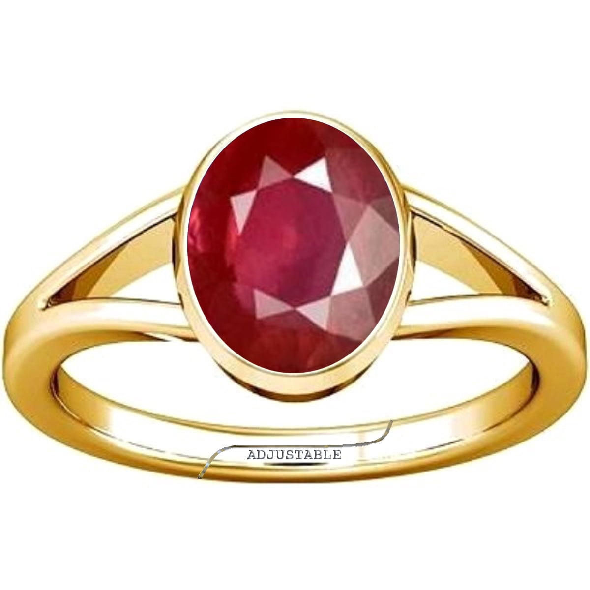 Sidharth Gems 7.25 Ratti 6.00 Carat Natural Ruby Stone Manik Ring  Adjustable Panchdhatu Ring Brass Ruby Gold Plated Ring Price in India - Buy  Sidharth Gems 7.25 Ratti 6.00 Carat Natural Ruby