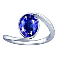 Divya Shakti 5.25-5.50 Carat Tanzanite Gemstone Silver Ring for Women