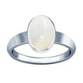 thumbnail image 1 of Divya Shakti 5.25-5.50 Carat White Opal Silver Plain Design Ring(3), 1 of 4