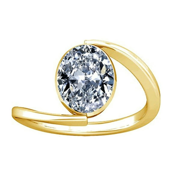 Divya Shakti 6.25-6.50 Carat American Diamond Zircon Gemstone Panchdhatu Ring for Women