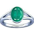 thumbnail image 1 of Divya Shakti 6.25-6.50 Carat Emerald Panna Gemstone Silver Adjustable Ring for Mens & Womens, 1 of 5
