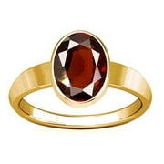 Divya Shakti 6.25-6.50 Carat Hessonite ( GOMED STONE Plain Design Ring )( Made in Panchadhatu )(3)
