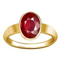 Divya Shakti 6.25-6.50 Carat Ruby Plain Design Ring (Maanik/Manikya Stone Panchadhatu Plain Design Ring)(3)