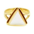 thumbnail image 1 of Divya Shakti 6.25-6.50 Carat Triangle White Coral White Moonga Gemstone Panchdhatu Ring For Men & Women, 1 of 5