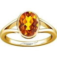 thumbnail image 1 of Divya Shakti 6.25-6.50 Carats Citrine Sunhela Golden topaz Gemstone Panchdhatu Adjustable Ring for Mens & Womens, 1 of 5