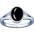 thumbnail image 1 of Divya Shakti 7.25-7.50 Carat Black agate Kala hakik Gemstone Silver Ring For Men & Women, 1 of 5