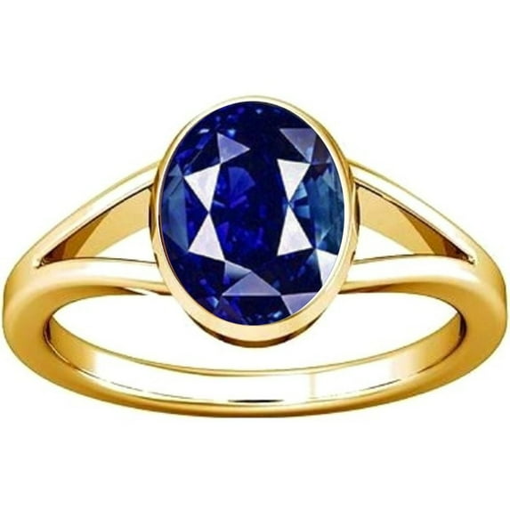 Divya Shakti 7.25-7.50 Carat Blue Sapphire Neelam Nilam Gemstone Panchdhatu Ring For Men & Women