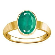 Divya Shakti 7.25-7.50 Carat Emerald Panna Gemstone Panchdhatu Plain Design Ring For Men & Women