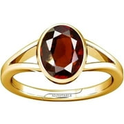 Divya Shakti 7.25-7.50 Carat Hessonite Gomed Gemstone Panchdhatu Adjustable Ring for Mens & Womens