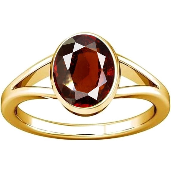 Divya Shakti 7.25-7.50 Carat Hessonite Gomed Gemstone Panchdhatu Ring For Men & Women