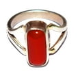 thumbnail image 1 of Divya Shakti 7.25-7.50 Carat Italian Red Coral Moonga Munga Gemstone Silver Ring For Men & Women, 1 of 5