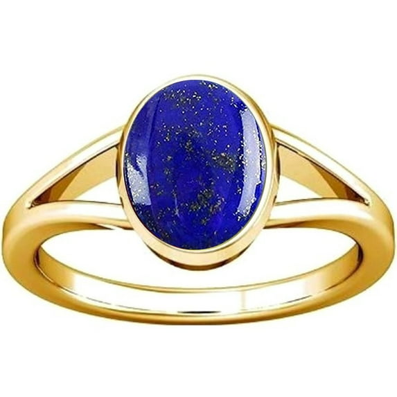 Divya Shakti 7.25-7.50 Carat Lapis Lazuli Lajward Gemstone Panchdhatu Ring For Men & Women