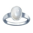 thumbnail image 1 of Divya Shakti 7.25-7.50 Carat Moonstone Plain Design Ring (Chandramani Silver Plain Design Ring)(3.5), 1 of 4