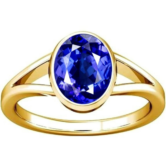 Divya Shakti 7.25-7.50 Carat Tanzanite Gemstone Panchdhatu Ring For Men & Women