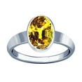 thumbnail image 1 of Divya Shakti 7.25-7.50 Carat Yellow Sapphire Plain Design Ring (Pukhraj Stone Silver Plain Design Ring)(4), 1 of 4