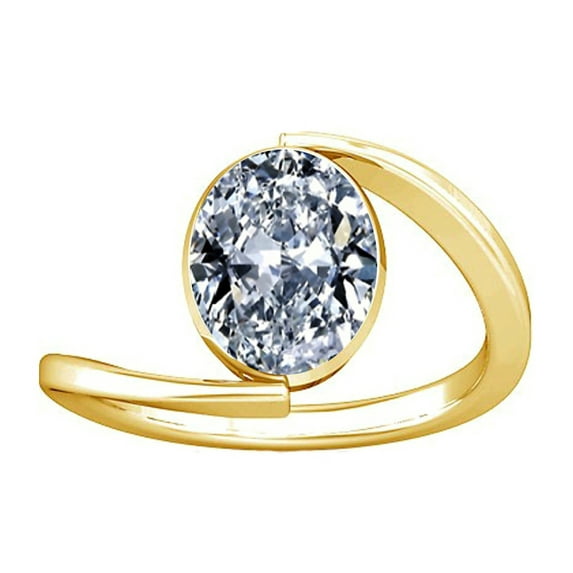 Divya Shakti 8.25-8.50 Carat American Diamond Zircon Gemstone Panchdhatu Ring for Women