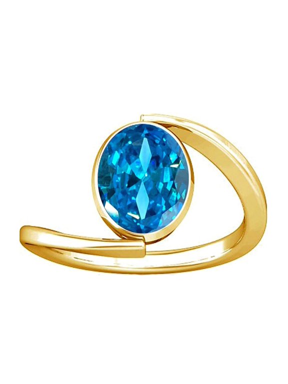 8.25-8.50 Carat Aquamarine Beruj Gemstone Panchdhatu Ring for Women
