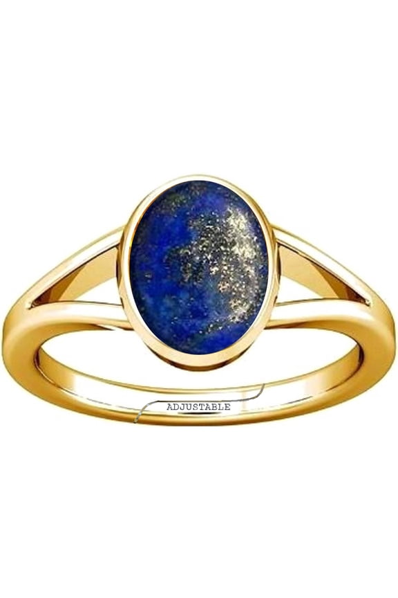 8.25-8.50 Carat Lapis Lazuli Lajward Gemstone Panchdhatu Adjustable Ring for Mens & Womens