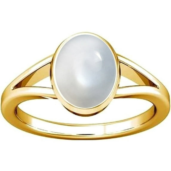 Divya Shakti 8.25-8.50 Carat Moonstone Chandramani Gemstone Panchdhatu Ring For Men & Women