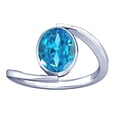 thumbnail image 1 of Divya Shakti 9.25-9.50 Carat Aquamarine Beruj Gemstone Silver Ring for Women, 1 of 5