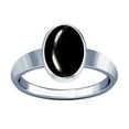 thumbnail image 1 of Divya Shakti 9.25-9.50 Carat Black Agate Kala Hakik Haqiq Akik Stone Silver Plain Design Ring(5), 1 of 4