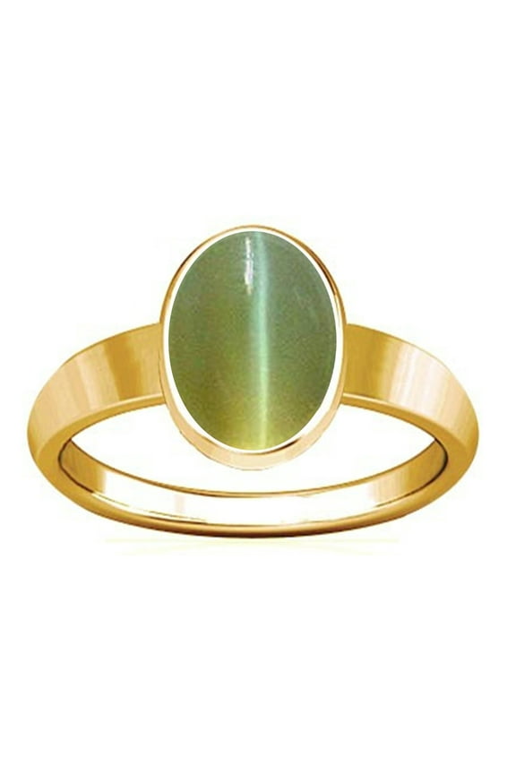 9.25-9.50 Carat CAT'S EYE Panchadhatu Plain Design Ring ( LEHSUNIA STONE Plain Design Ring )(4)