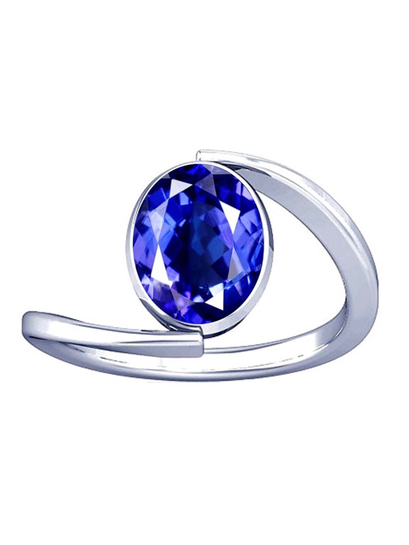 9.25-9.50 Carat Tanzanite Gemstone Silver Ring for Women