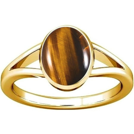 Divya Shakti 9.25-9.50 Carat Tiger's eye Chitti Gemstone Panchdhatu Ring For Men & Women