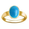 thumbnail image 1 of Divya Shakti 9.25-9.50 Carat Turquoise Panchadhatu Plain Design Ring (FIROZA FEROZA Stone Plain Design Ring)(7.25), 1 of 4