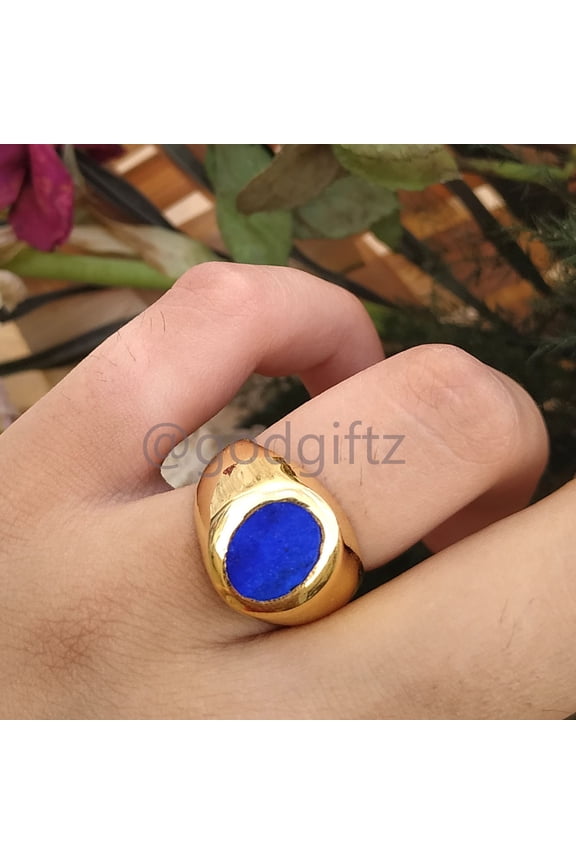 Divya Shakti Lapis Lazuli Silver Ring | 92.5% Sterling Silver Ring | Personalized Boho Ring |Handmade Lapis Lazuli Silver Ring |Beautiful Jewelry For Her