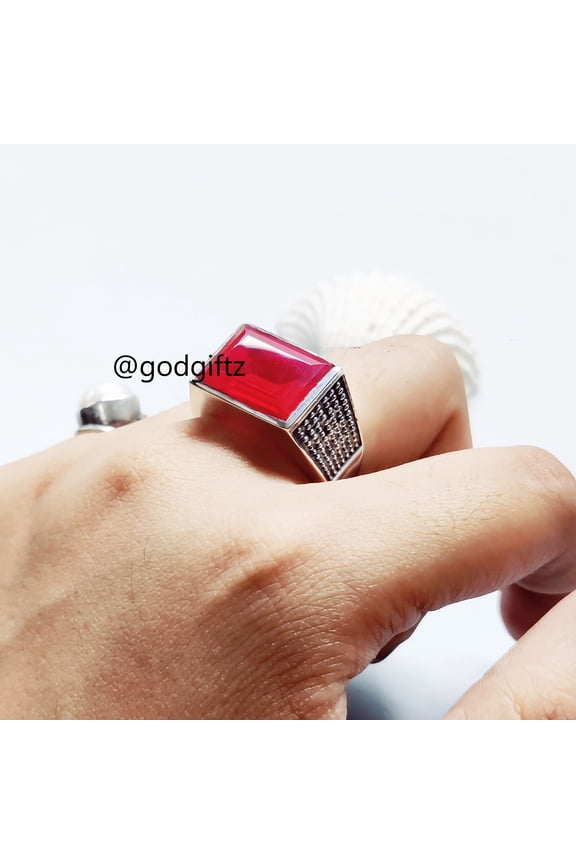 Ruby Ring | Dainty Gemstone Ring | Natural Ruby Gemstone Ring | July Birthstone Ring | Gift for Her | Variation Ring |Lab Created Red Ruby