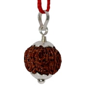 Divya Shakti Ten Face / 10 mukhi Nepali Rudraksha Silver Pendant For Men and Women  18 M.M