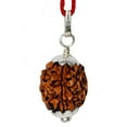 thumbnail image 1 of Divya Shakti Three Face / 3 mukhi Nepali Rudraksha Silver Pendant For Men and Women ( 18 M.M ), 1 of 3