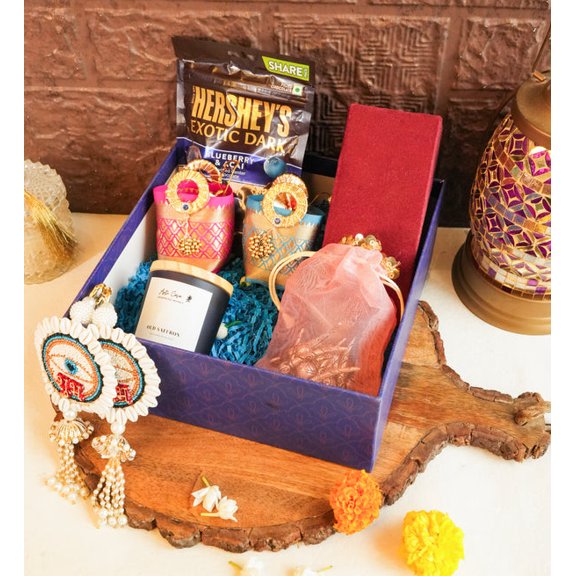 Diwali Bliss Box Festive Gift Set with Candle, Decorative Items & Assorted Gifts | Elegant Diwali Gift for Family, Friends & Corporate Gifting