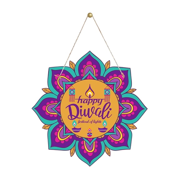 Diwali Door Hanging Decoration,Traditional Festival of Lights Banner for Home Party Wall Decor and Cultural Celebration Display