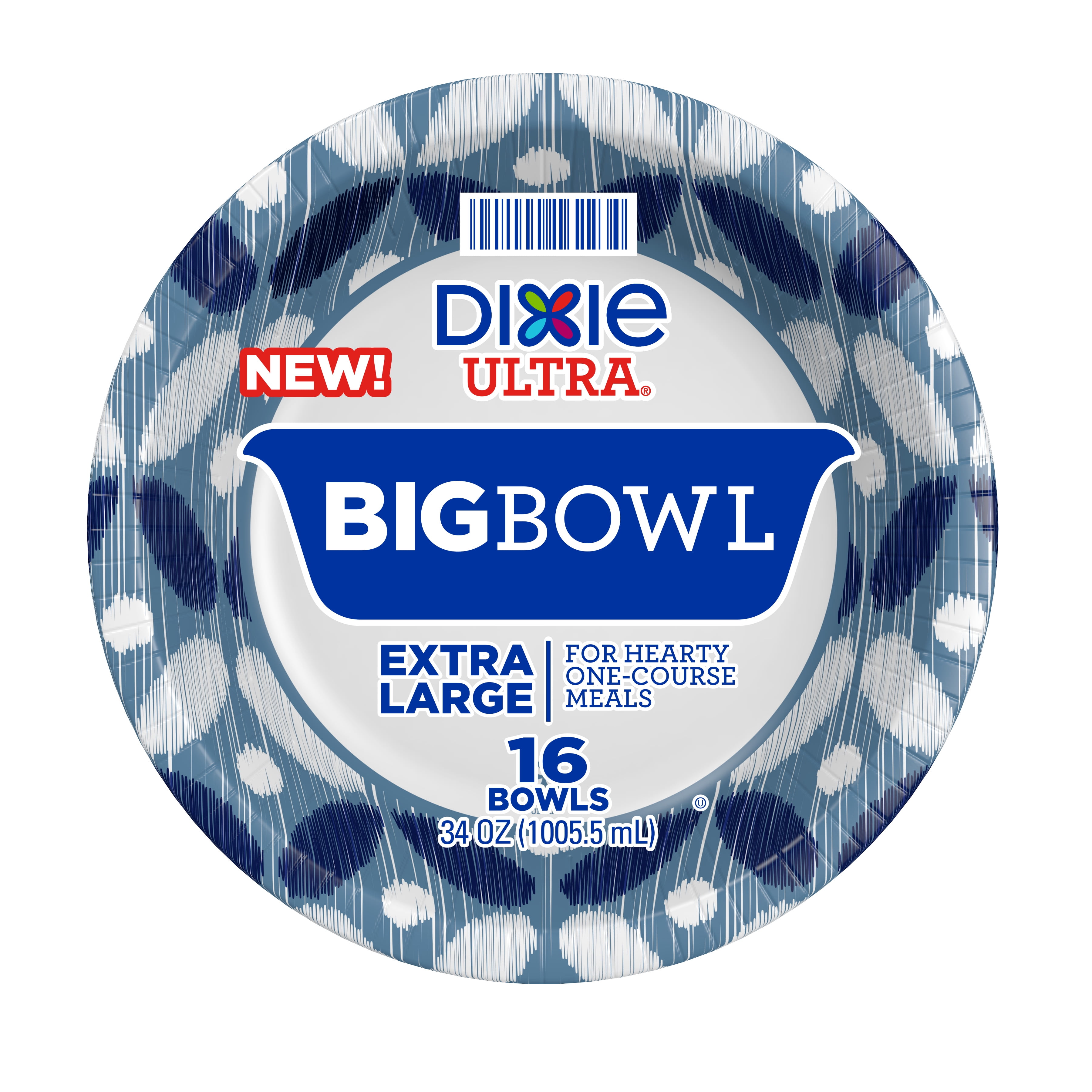 Dixie Ultra 10 1/6 Inch 25-Paper Plates disposable blue flower pattern
